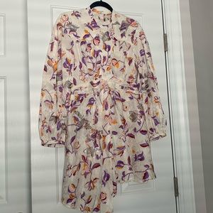 Zadig & Voltaire Rivage Jac Cut Flowers Silk-Blend Dress